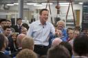 David Cameron speaking at Kelvin Hughes, in Enfield North today