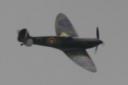 A Spitfire in the sky above Hendon yesterday