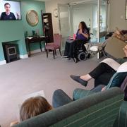 TV and music business vocal coach Dan Cooper held a virtual session at Hugh Myddelton House care home