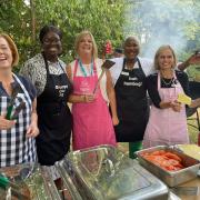 Staff at Kings Oak Hospital in Enfield celebrate the 'good' CQC rating with a BBQ. Image: Circle Health Group