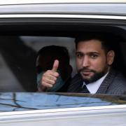 Amir Khan outside Snaresbrook Crown Court, London, where four men are on trial over the alleged gunpoint robbery of the former boxing champion. Khan had his £72,000 custom-made Franck Muller watch stolen in High Road, Leyton, east London, in April 2022