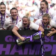 Marlie Packer celebrates England's latest Six Nations Grand Slam