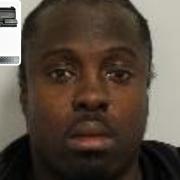 Marcus Adepoju and the gun he used to try and kill a man over a £3.50 drugs debt