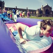 Giant water slide is part of Ally Pally's Summer Festival