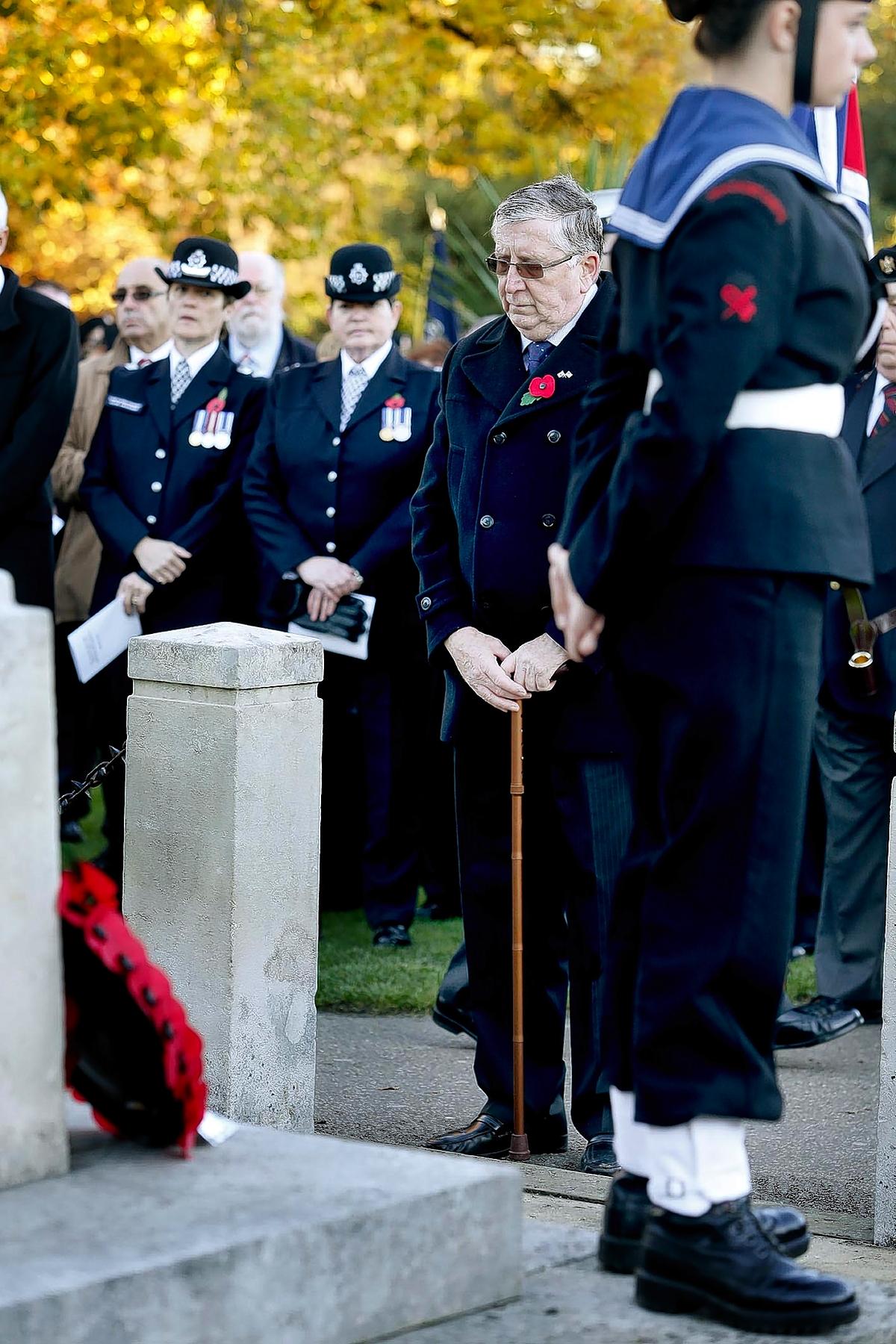 Enfield people held a two minutes' silence at Chase Green War Memorial as part of Remembrance Day commemorations across the borough.