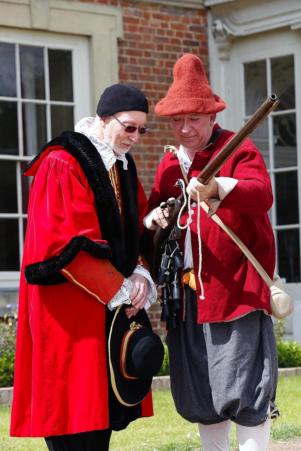 Forty Hall, in Forty Hill, Enfield, hosted a recreation of the 1643 battle between Roundheads and Cavaliers during the English Civil War.