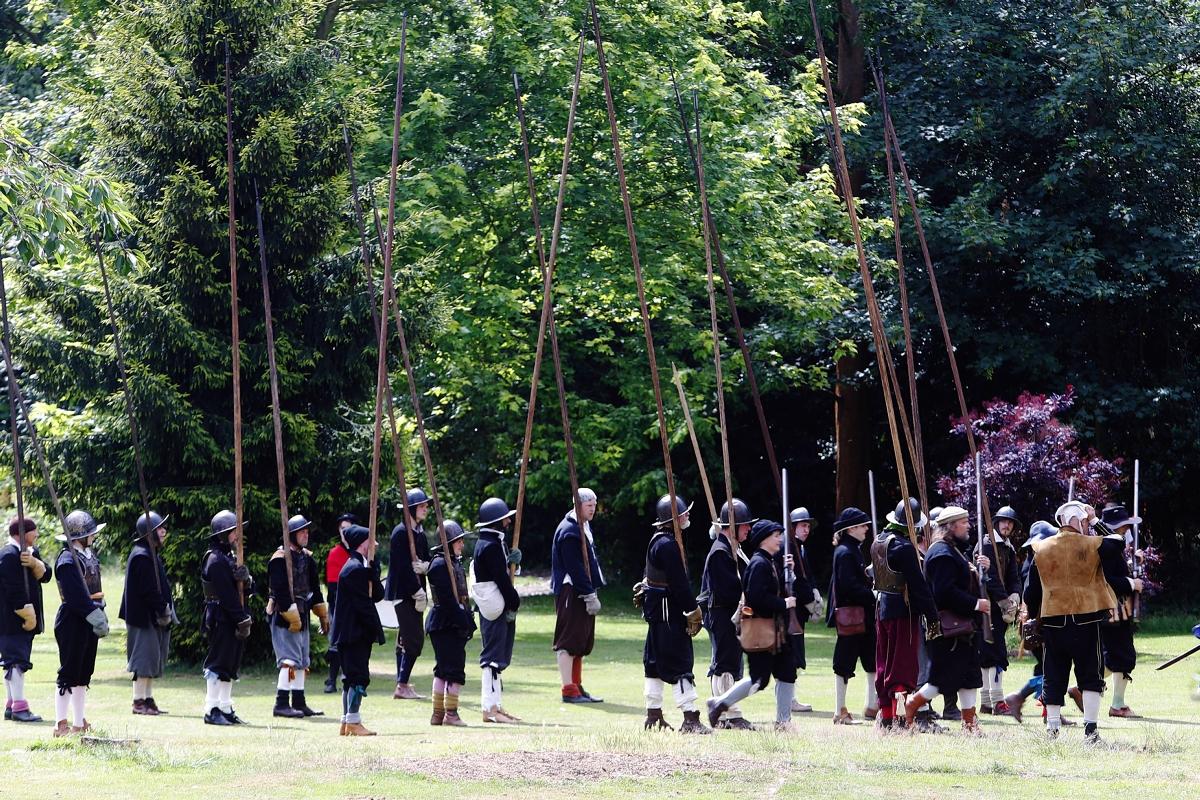 Forty Hall, in Forty Hill, Enfield, hosted a recreation of the 1643 battle between Roundheads and Cavaliers during the English Civil War.