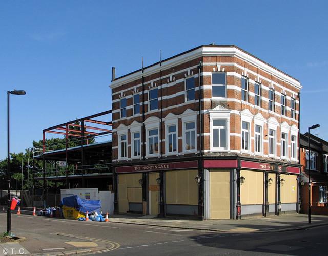 The Nightingale was situated at 40 Nightingale Lane, Hornsey. This pub closed in October 2013 following an arson attack.