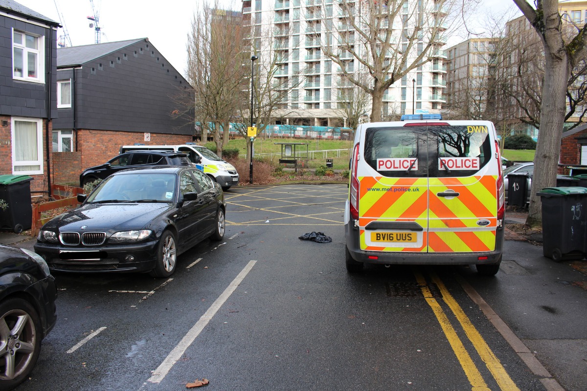 Police were called to Jarrow Road, Tottenham Hale, last night. Photo: Lewis Berrill