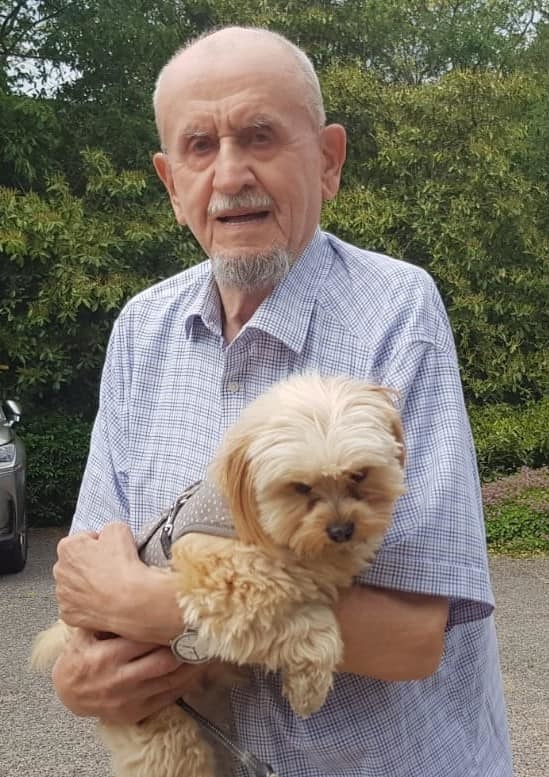 Toby, the Yorkie-Pom, at the care home in Southgate. Credit: Barchester Southgate Beaumont 