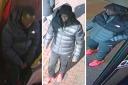 Officers are searching for the man in the photos after an attempted robbery in Edmonton on February 7