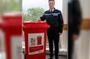 Chief Superintendent Joanne Park-Simmons, Northumbria Police’s knife crime lead, with one of the surrender bins