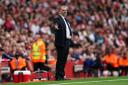 Tottenham boss Ange Postecoglou gestures during the derby