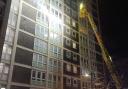 The blaze in a block of flats in Northumberland Park took nearly two hours to extinguish
