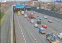 There are delays on the M25 after a crash