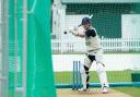 Middlesex batter Sam Robson in the nets at Lord's