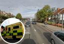 A motorcyclist has been treated for serious leg injuries after a crash in Enfield yesterday (April 29)