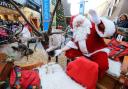 Father Christmas and reindeer in Palace Exhange shopping centre on Saturday