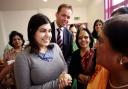 Lady Warsi meeting Asian women with Southgate MP, David Burrowes in background