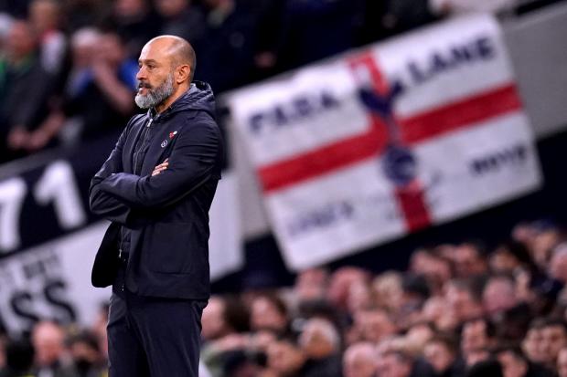 Nuno has been sacked by Spurs following Saturday's defeat to Manchester United. Picture: PA