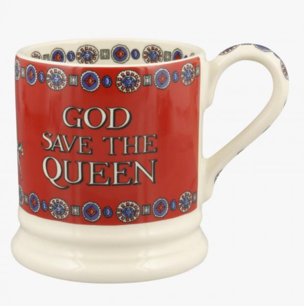 Enfield Independent: Queen's Platinum Jubilee God Save The Queen 1/2 Pint Mug (Emma Bridgewater)) 