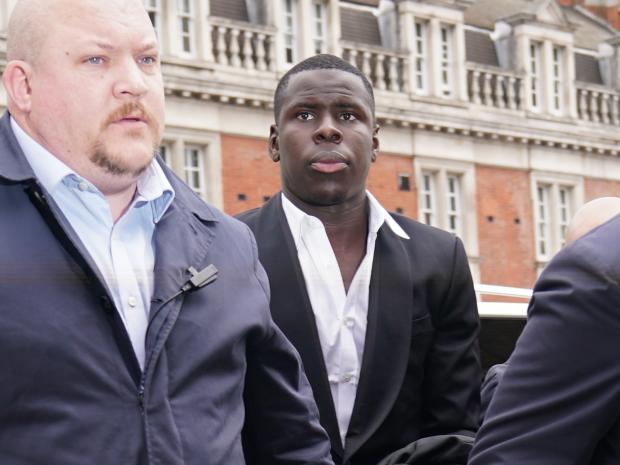 Enfield Independent: Zouma on his way into court ahead of the sentencing (PA)