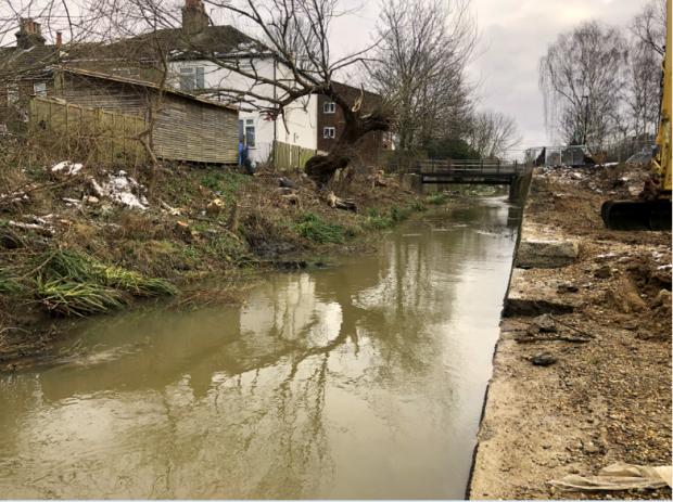 Enfield Independent: Turkey Brook downstream before works