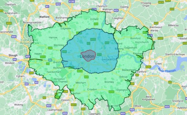Enfield Independent: The ULEZ expansion map (TfL)