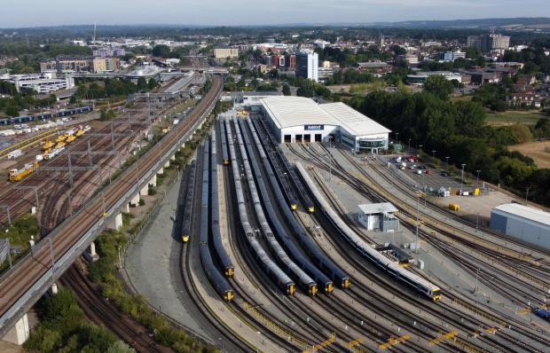 Enfield Independent: Trains in sidings near Ashford railway station in Kent (Gareth Fuller/PA)