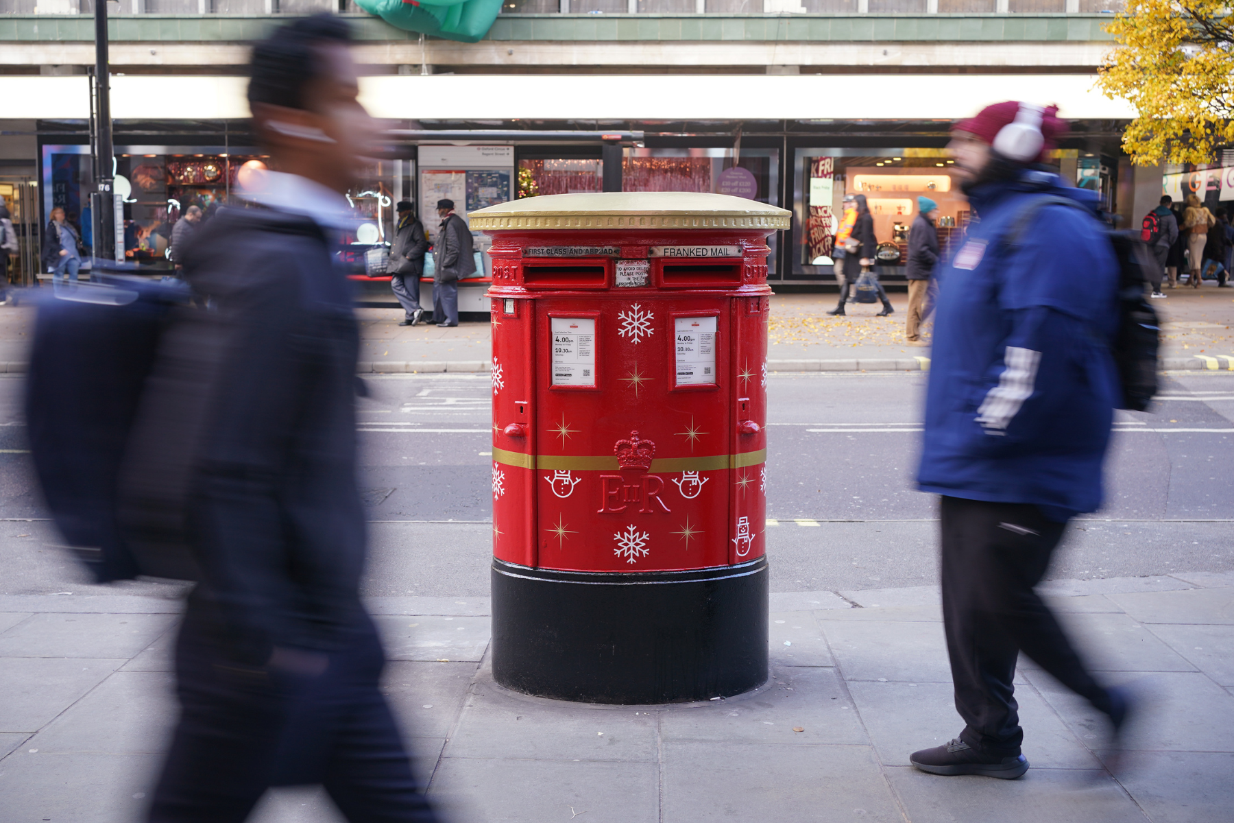 Royal Mail creates singing postboxes for Christmas in London