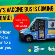 Haringey launches its own vaccine bus. Photo: Haringey Council.