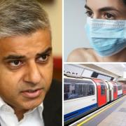 London Mayor Sadiq Khan has welcomed the return of fines for Tube travellers not wearing masks. Photos: Newsquest/Pixabay