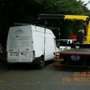 Enfield Council enforcement officers seized three vehicles as they investigated reported fly-tipping in Kenninghall Road