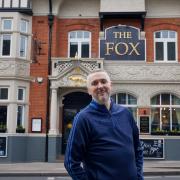 Austin Whelan outside The Fox pub in Palmers Green