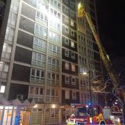 The blaze in a block of flats in Northumberland Park took nearly two hours to extinguish