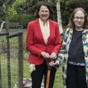 MP Catherine West (left) planting sapling with Haringey Cllr Dana Carlin