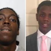Timothy Adeoye (left) murdered Donovan Allen (right) in Enfield last year