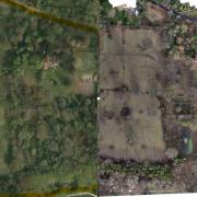 Kingswood, in Clay Hill, before and after 270 trees felled. Owner and contractor fined