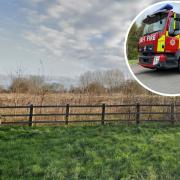 The London Fire Brigade was called to the fire at Rammey Marshes yesterday
