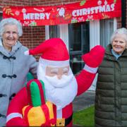 Visitors to Elizabeth Lodge for a Christmas get-together