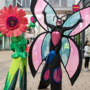 Giant butterfly-on-stilts appears in Palace Gardens shopping centre