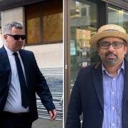 PC Jonathan Marsh (left) punched Rasike Attanayake (right) after mistaking him for a suspect