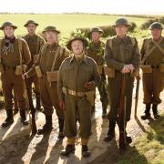 Daniel Mays (second left) with the Dad's Army cast