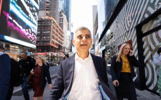 Mayor of London Sadiq Khan attends the launch of the international 'Let's Do London' campaign in Times Square, New York in May. Photo: PA