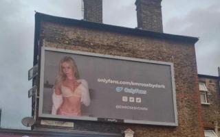 An OnlyFans billboard has gone up in Bruce Grove near to a youth centre