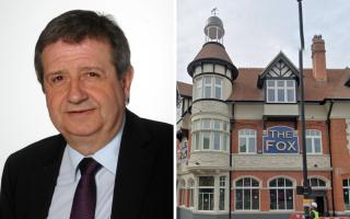 (Left) Enfield councillor Doug Taylor and (right) The Fox pub in Green Lanes, Palmers Green. Photos: Enfield Council/Google