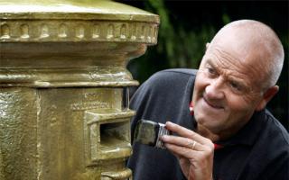 Royal Mail painted the post box golden on Wednesday