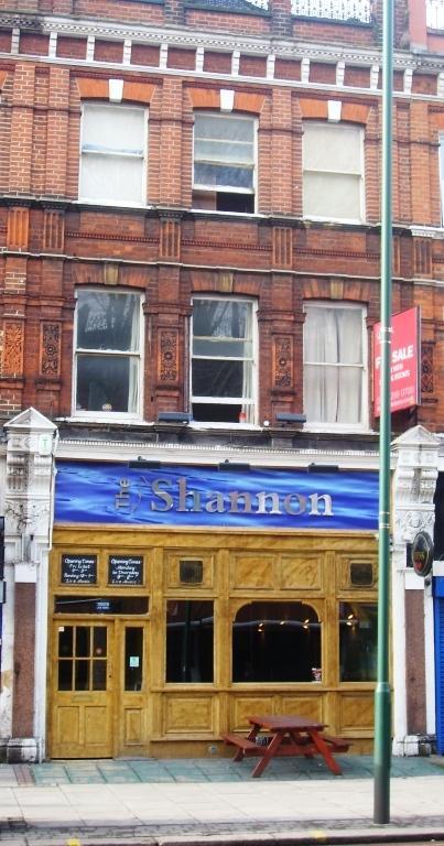 The Shannon was situated at 89 Cricklewood Broadway. This conversion from retail premises closed either in 2009 or 2010. It had previously been known as the Wishing Well
