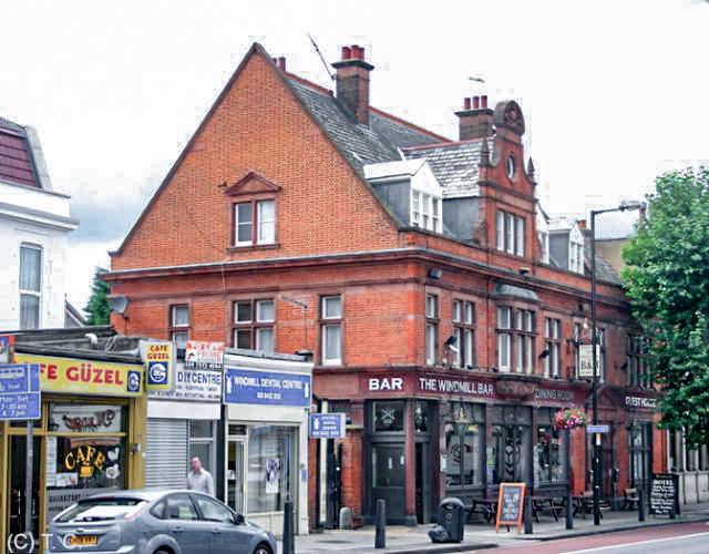 The Windmill Hotel was situated at 57 Cricklewood Broadway. This pub closed in 2009 and reopened in 2010