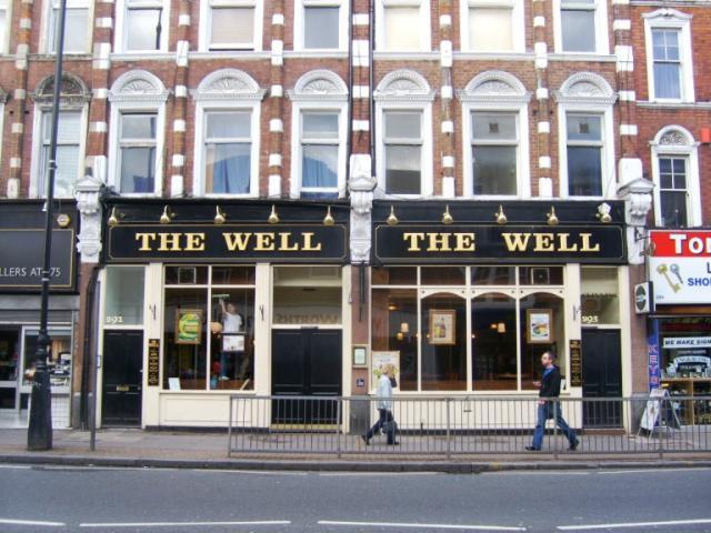 The Well was situated at 291-293 Muswell Hill Broadway. This pub is now used as a restaurant.